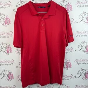 Cutter & Buck polo tshirt bright Vibrant Red Polo Shirt stretchy golf